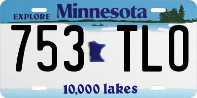 MN license plate 753TLO