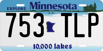 MN license plate 753TLP
