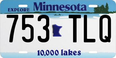 MN license plate 753TLQ