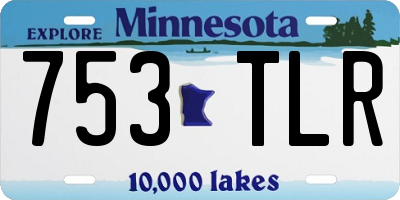 MN license plate 753TLR