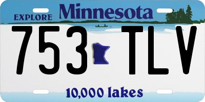 MN license plate 753TLV