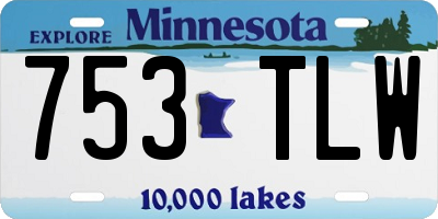 MN license plate 753TLW