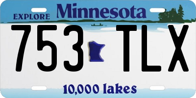 MN license plate 753TLX