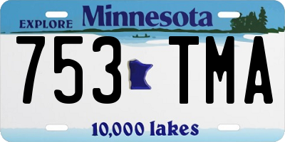 MN license plate 753TMA