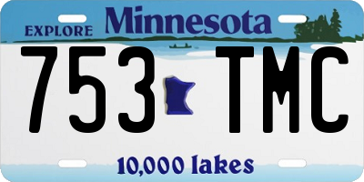 MN license plate 753TMC