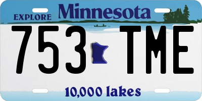 MN license plate 753TME