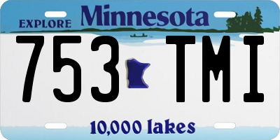 MN license plate 753TMI