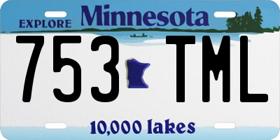 MN license plate 753TML
