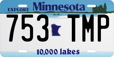 MN license plate 753TMP