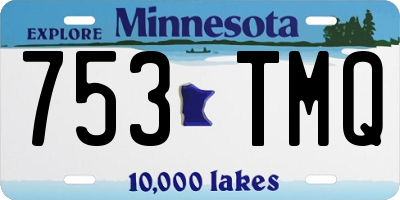 MN license plate 753TMQ
