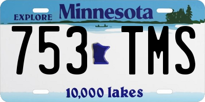 MN license plate 753TMS
