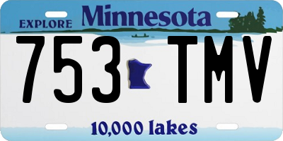 MN license plate 753TMV
