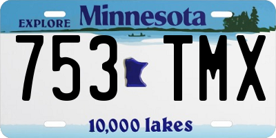 MN license plate 753TMX