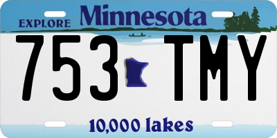 MN license plate 753TMY