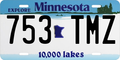 MN license plate 753TMZ