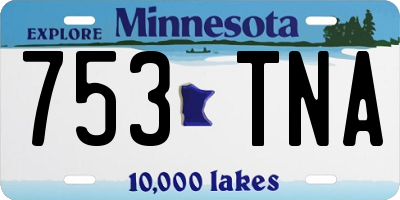 MN license plate 753TNA