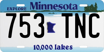 MN license plate 753TNC