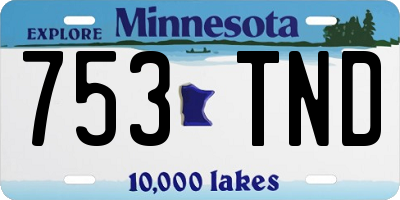 MN license plate 753TND