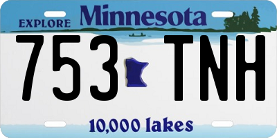 MN license plate 753TNH