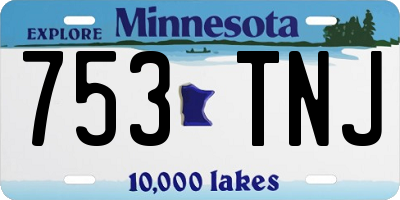MN license plate 753TNJ