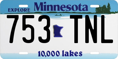 MN license plate 753TNL