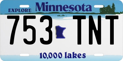 MN license plate 753TNT