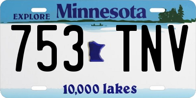 MN license plate 753TNV