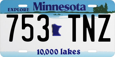 MN license plate 753TNZ