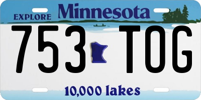 MN license plate 753TOG