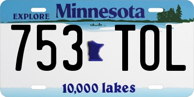 MN license plate 753TOL
