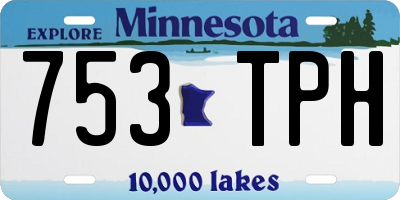 MN license plate 753TPH