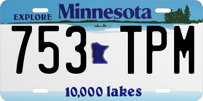 MN license plate 753TPM