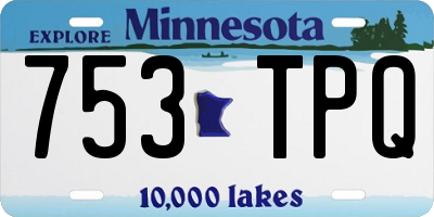 MN license plate 753TPQ