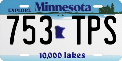 MN license plate 753TPS