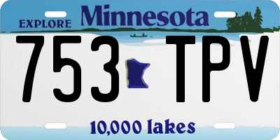 MN license plate 753TPV