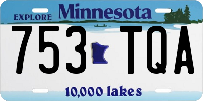 MN license plate 753TQA