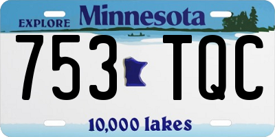 MN license plate 753TQC