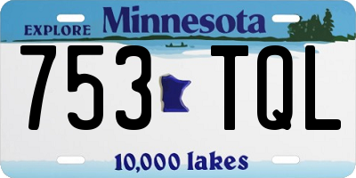 MN license plate 753TQL