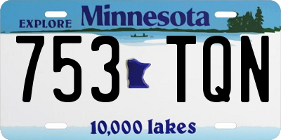 MN license plate 753TQN