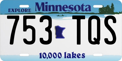 MN license plate 753TQS
