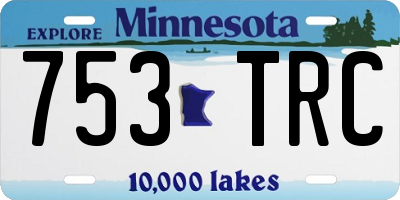 MN license plate 753TRC