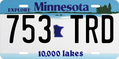 MN license plate 753TRD