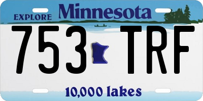MN license plate 753TRF