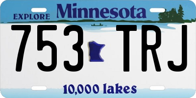 MN license plate 753TRJ