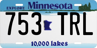 MN license plate 753TRL