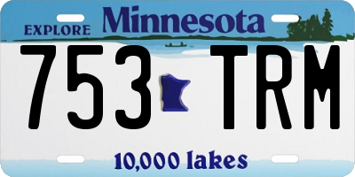 MN license plate 753TRM