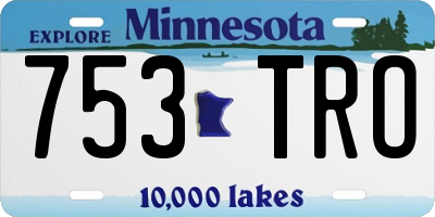 MN license plate 753TRO
