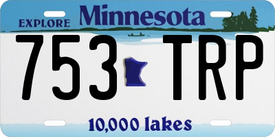 MN license plate 753TRP