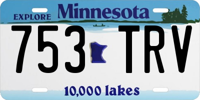 MN license plate 753TRV