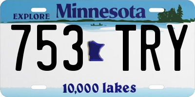MN license plate 753TRY